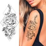 Load image into Gallery viewer, Temporary Purple Rose Tattoo
