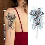 Load image into Gallery viewer, Temporary Purple Rose Tattoo
