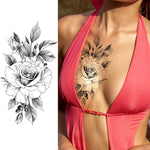 Load image into Gallery viewer, Temporary Purple Rose Tattoo
