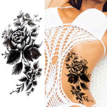 Load image into Gallery viewer, Temporary Purple Rose Tattoo
