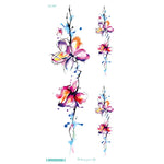 Load image into Gallery viewer, Temporary Tattoo Colorful Flowers
