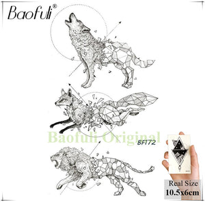 Temporary Tattoo Animal Fox