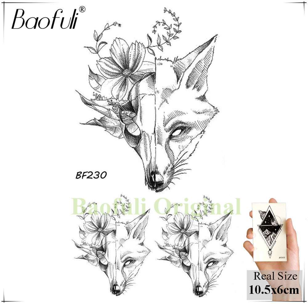 Temporary Tattoo Animal Fox