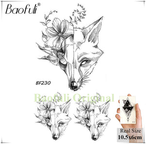 Temporary Tattoo Animal Fox