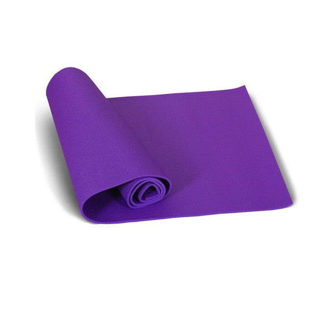 4 Color 6mm Thick PVC Pilate Non Slip Yoga Mat Fitness Exercise Weight Loss Pad