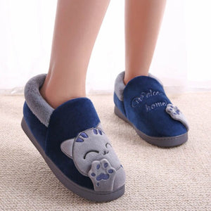 Women Cat Home Warm Slippers