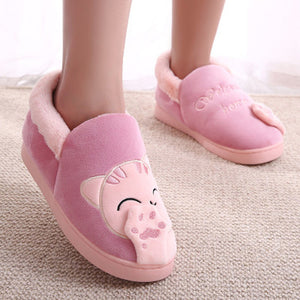 Women Cat Home Warm Slippers