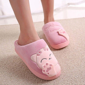 Women Cat Home Warm Slippers