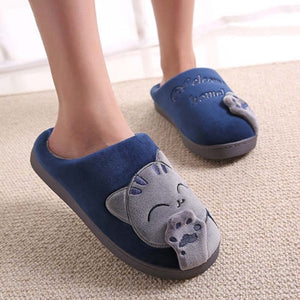 Women Cat Home Warm Slippers