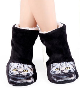 Women 3D Cat Print Slippers