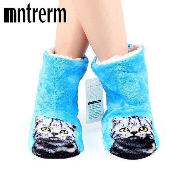 Women 3D Cat Print Slippers