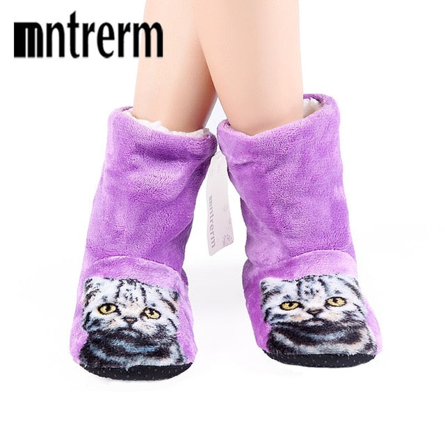 Women 3D Cat Print Slippers