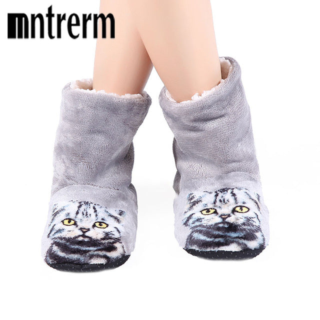 Women 3D Cat Print Slippers