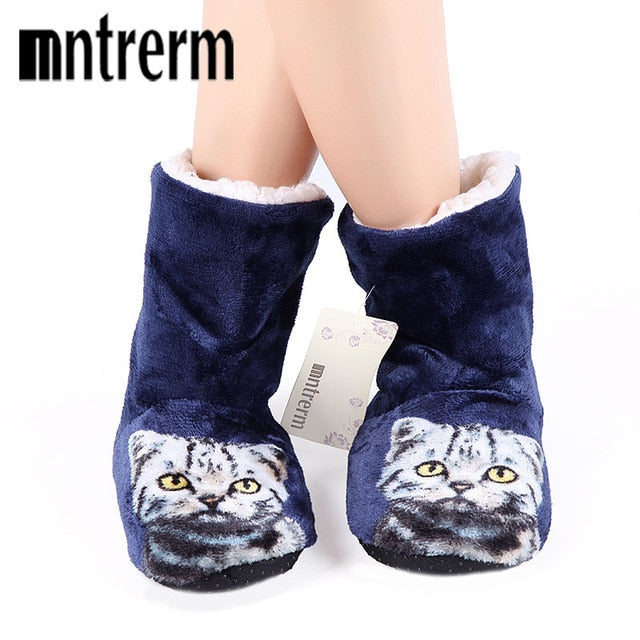 Women 3D Cat Print Slippers