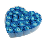 Load image into Gallery viewer, 24 Pcs Blue Scented Bath Soap Rose Petal in Heart Box
