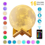 Load image into Gallery viewer, ZK20 Dropshipping USB Rechargeable 3D Print Moon Lamp Night Light Creative Home Decor Globe Bedroom Lover Children Gift
