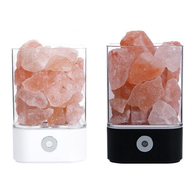 USB Crystal Light Natural Himalayan Salt Lamp Led Lamp Air Purifier Indoor Warm Light Table Bedroom Lava Lamp