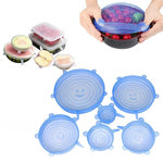 Load image into Gallery viewer, 6 Pcs Kitchen Gadgets Kitchen Accessories Reusable Silicon Stretch Lids Universal Lid Silicone Food Wrap Bowl Lid Kitchen Tools
