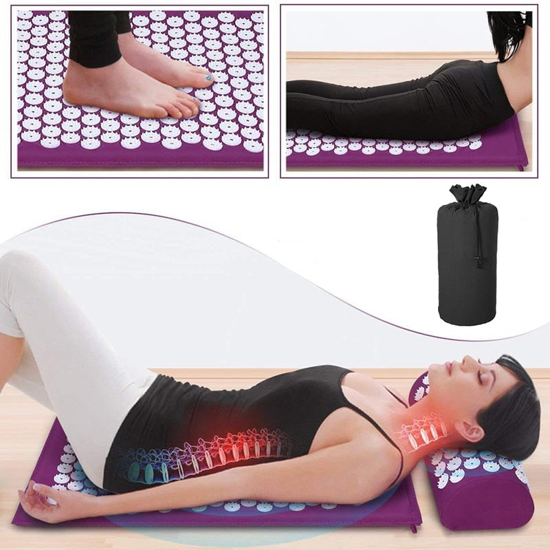 Massage Mat Acupressure Mat 68cm*42cmCushion Mat Relieve Back Body Pain Spike Yoga Mat Pillow