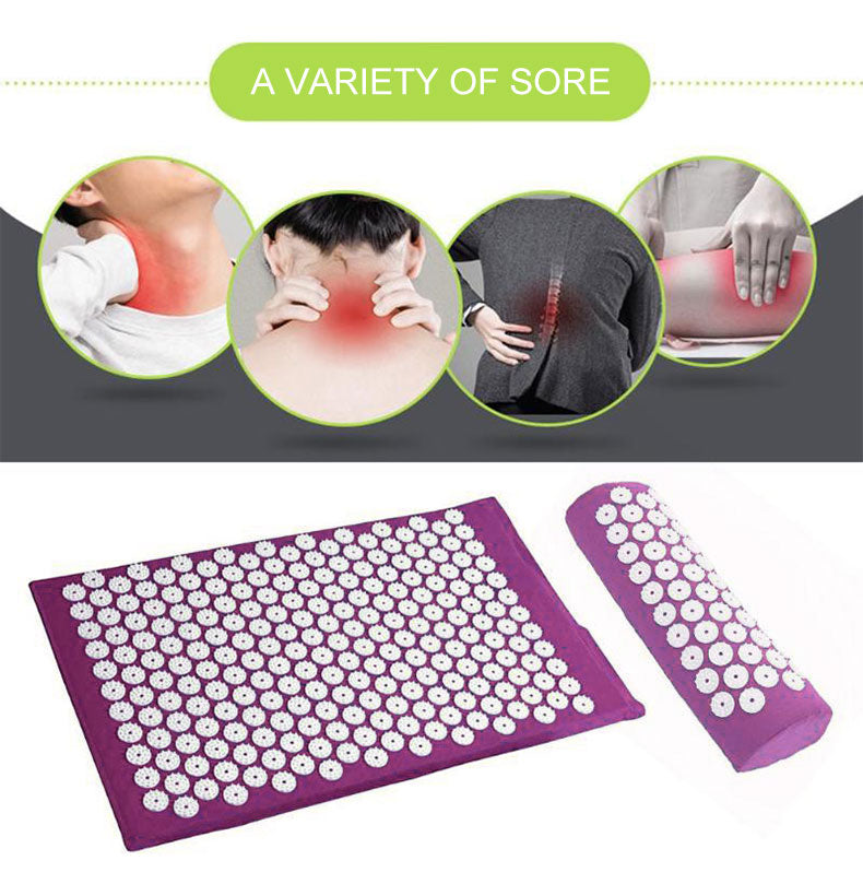 Massage Mat Acupressure Mat 68cm*42cmCushion Mat Relieve Back Body Pain Spike Yoga Mat Pillow