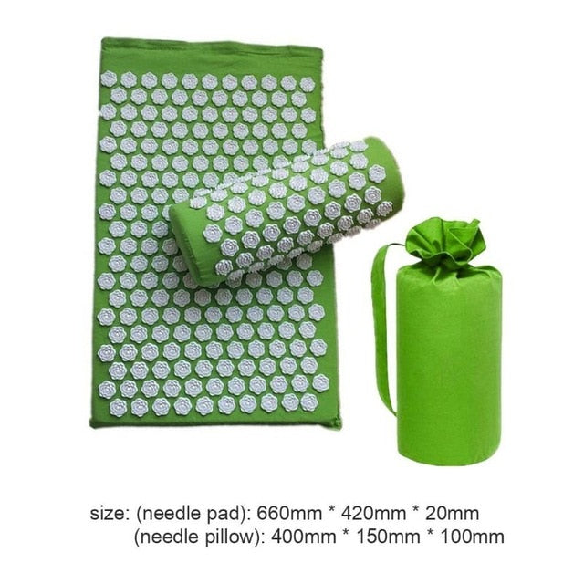 3pcs/set Hot Sale Yoga Mats Wear-resistant Portable Spike Relieve Stress Pain Pad Lotus Acupuncture Massage Yoga Pillow