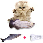 Load image into Gallery viewer, 30CM Electronic Pet Cat Toy Electric USB Charging Simulation Fish Toys for Dog Cat Chewing Playing Biting Supplies Dropshiping
