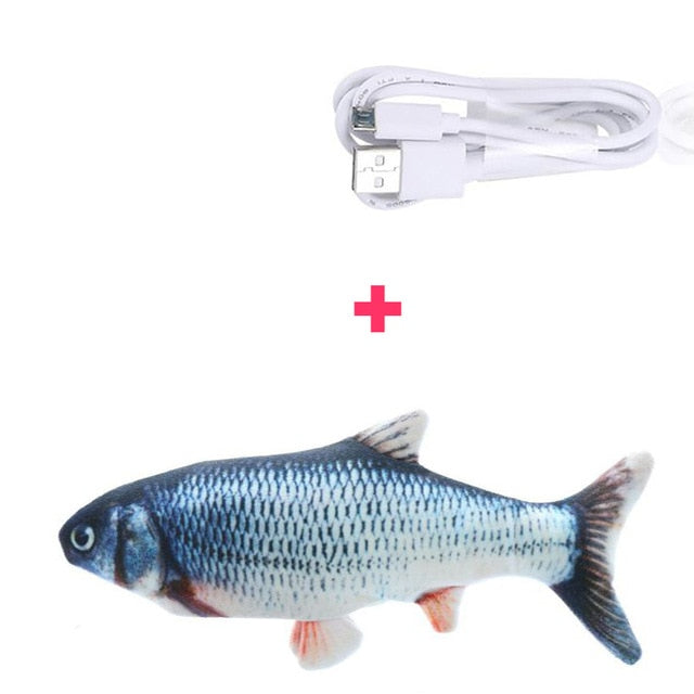 30CM Electronic Pet Cat Toy Electric USB Charging Simulation Fish Toys for Dog Cat Chewing Playing Biting Supplies Dropshiping