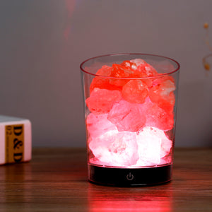 USB Crystal salt Lamp natural himalaya salt lamp decoration home Interior Air Purifier table light bedside lamp Night light