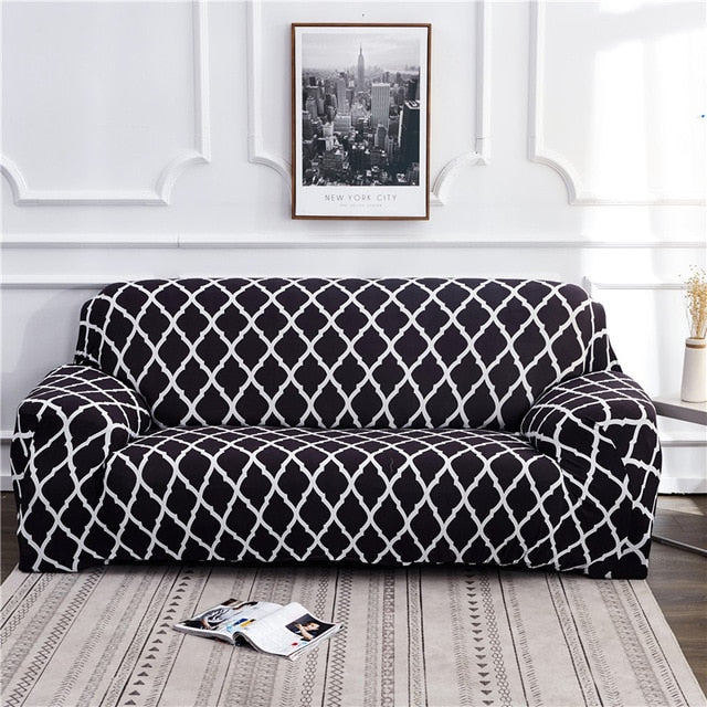 Tight-wraped Elastic Stretch Sofa Cover Spandex Printed Modern Couch Cover Slipcovers Home Furniture Protector 1/2/3/4 seater