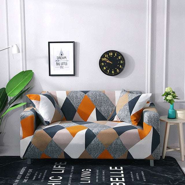 Tight-wraped Elastic Stretch Sofa Cover Spandex Printed Modern Couch Cover Slipcovers Home Furniture Protector 1/2/3/4 seater