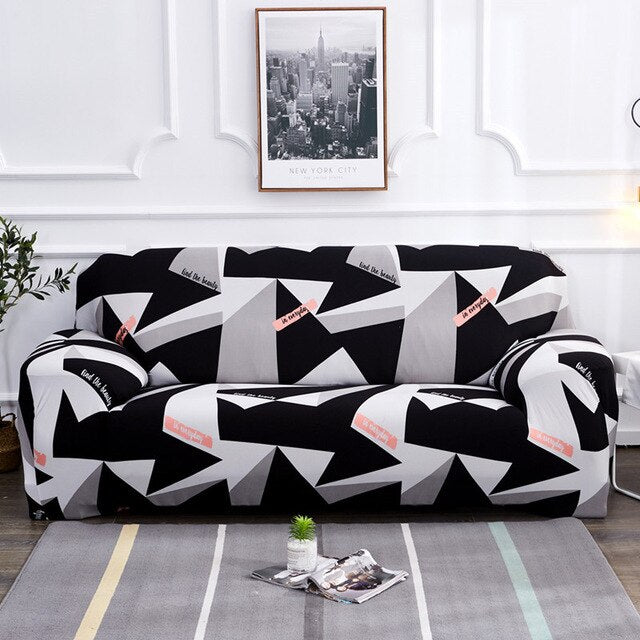 Tight-wraped Elastic Stretch Sofa Cover Spandex Printed Modern Couch Cover Slipcovers Home Furniture Protector 1/2/3/4 seater