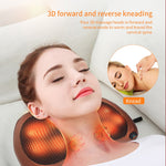 Load image into Gallery viewer, Head Neck Massager Car Home Cervical Shiatsu Massage Neck Back Waist Body Electric Multifunctional Massage Pillow Cushion
