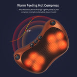 Load image into Gallery viewer, Head Neck Massager Car Home Cervical Shiatsu Massage Neck Back Waist Body Electric Multifunctional Massage Pillow Cushion
