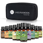 Load image into Gallery viewer, Lagunamoon 10Pcs/kit Pure Essential Oils Gift Set With Travel Bag Humidifier Massage Orange Peppermint Tee Tree  Lavender Lemon
