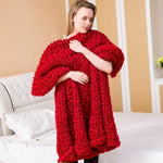 Load image into Gallery viewer, New Nordic Hand Chunky Wool Knitted Blanket Bulky Knitting Throw Blankets Home Textile Warm Chunky Knit Blanket Bulky Sofa Throw
