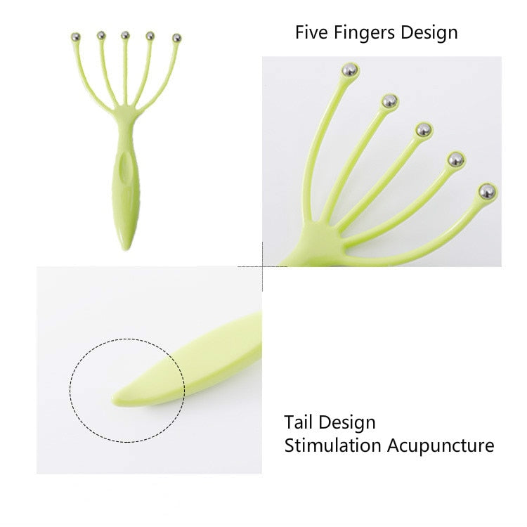 Hot seller Scalp massager Steel Ball head Massage Relaxation Five Finger  Massager for head