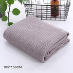 Load image into Gallery viewer, 56   solid knitted Waffle plaid blanket with Tassel nordic modern Soft blanket for bed Chair sofa couch home nap blanket gray
