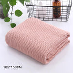 Load image into Gallery viewer, 56   solid knitted Waffle plaid blanket with Tassel nordic modern Soft blanket for bed Chair sofa couch home nap blanket gray
