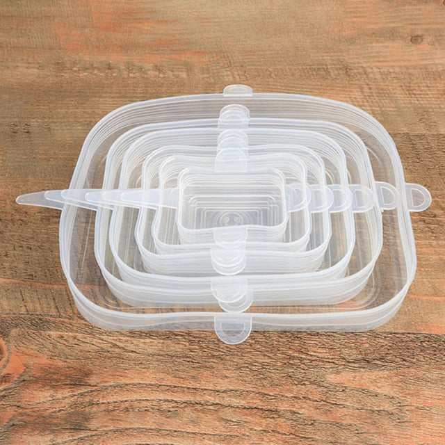 12pcs Reusable Silicone Food Cover Stretch Lids Universal Food Wrap Cover Food Fresh Keeping Silicone Caps Stretchable Magic Lid