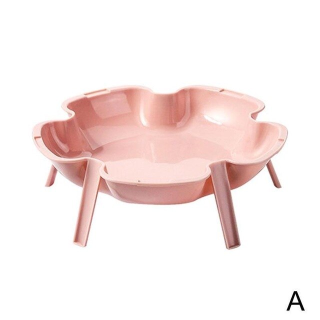 Nordic Style Flower Shape Dish Plate Creative Household Serving Snack Stackable Tray Party Decoration Fruit Tableware Weddi