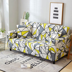 Geometric Stretch Sofa Cover Elastic Stretch Tight Wrap All-inclusive Non-slip Corner Sofa Towel Couch Cover Furniture Slipcover