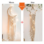 Load image into Gallery viewer, Nordic Star Moon Macrame Dream Catcher Boho Room Decor Room Decoration Macrame Wall Hanging  Kids Room Nursery Gifts
