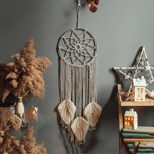 Nordic Star Moon Macrame Dream Catcher Boho Room Decor Room Decoration Macrame Wall Hanging  Kids Room Nursery Gifts