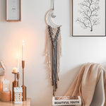 Load image into Gallery viewer, Nordic Star Moon Macrame Dream Catcher Boho Room Decor Room Decoration Macrame Wall Hanging  Kids Room Nursery Gifts
