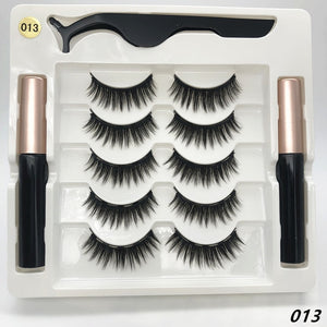 3 pairs of magnetic eyelashes, waterproof magnetic eyeliner and tweezers,  magnet mink eyelashes makeup 3D false eyelashes set