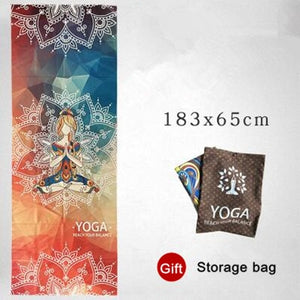 Microfiber Yoga Towel Sweat Anti-skid Portable Gym Fitness Blanket Sports Exercise Yoga mat Towel Pilates Towel Yoga Mat Cover