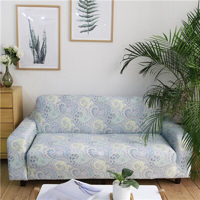 Elastic Happy Birds and Trees printed Sofa Cover Sectional L-shaped Couch Cover Tight Wrap All-inclusive Slipcover 1/2/3/4 Seats